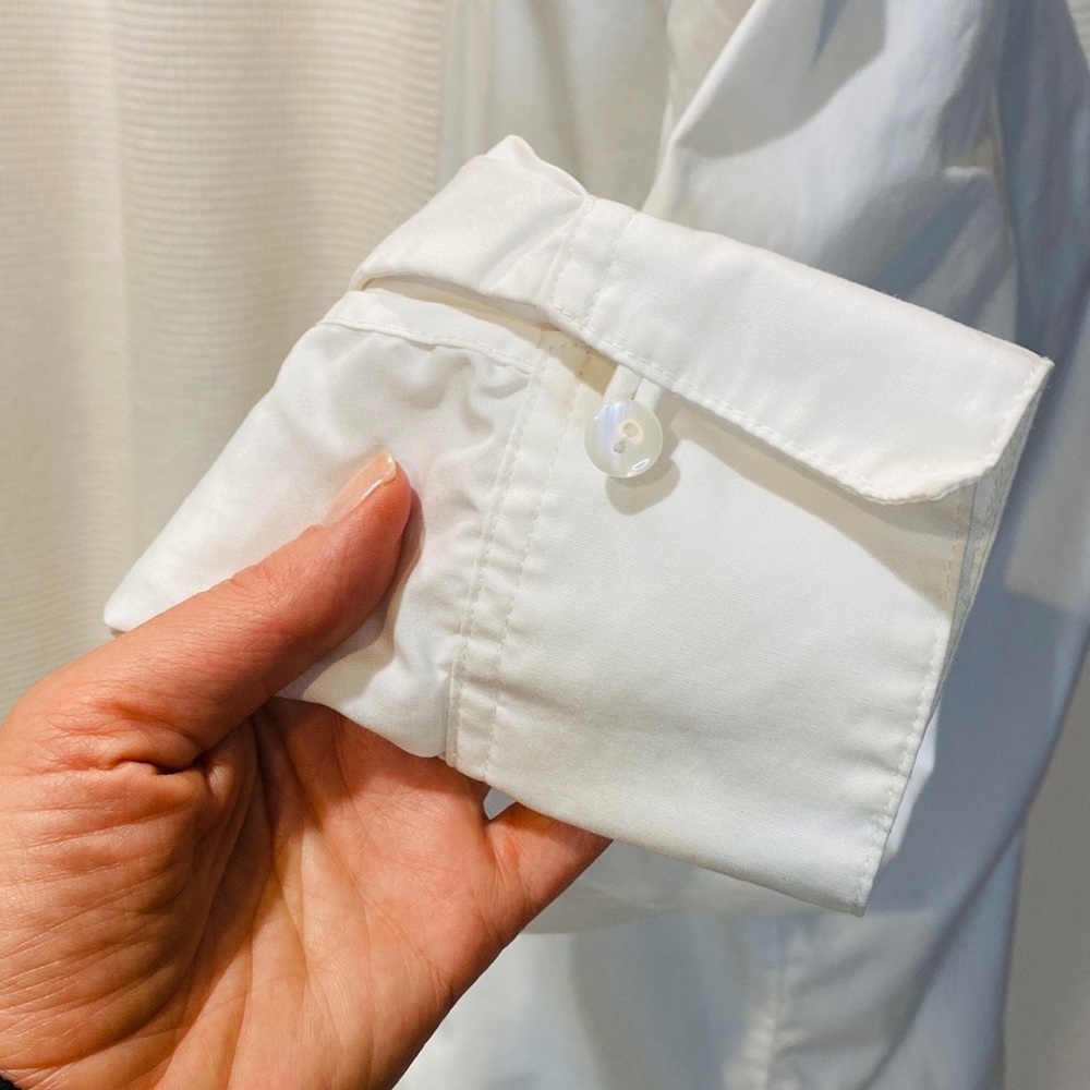 Pendleton White Ruffle Tuxedo Button Down Shirt 12 - image 5